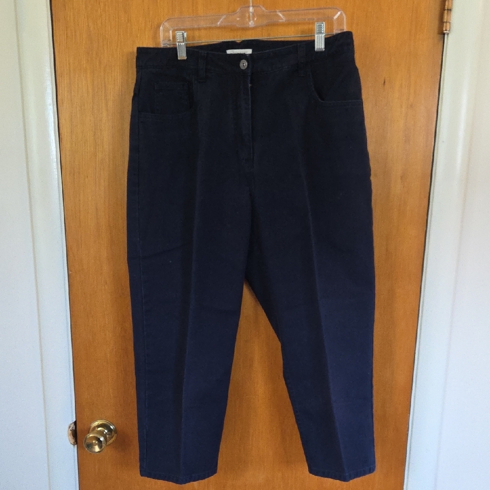 Christopher & Banks Navy Jean Capri Trousers